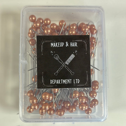 Rose Gold Pearl Headed Pin large 100pc