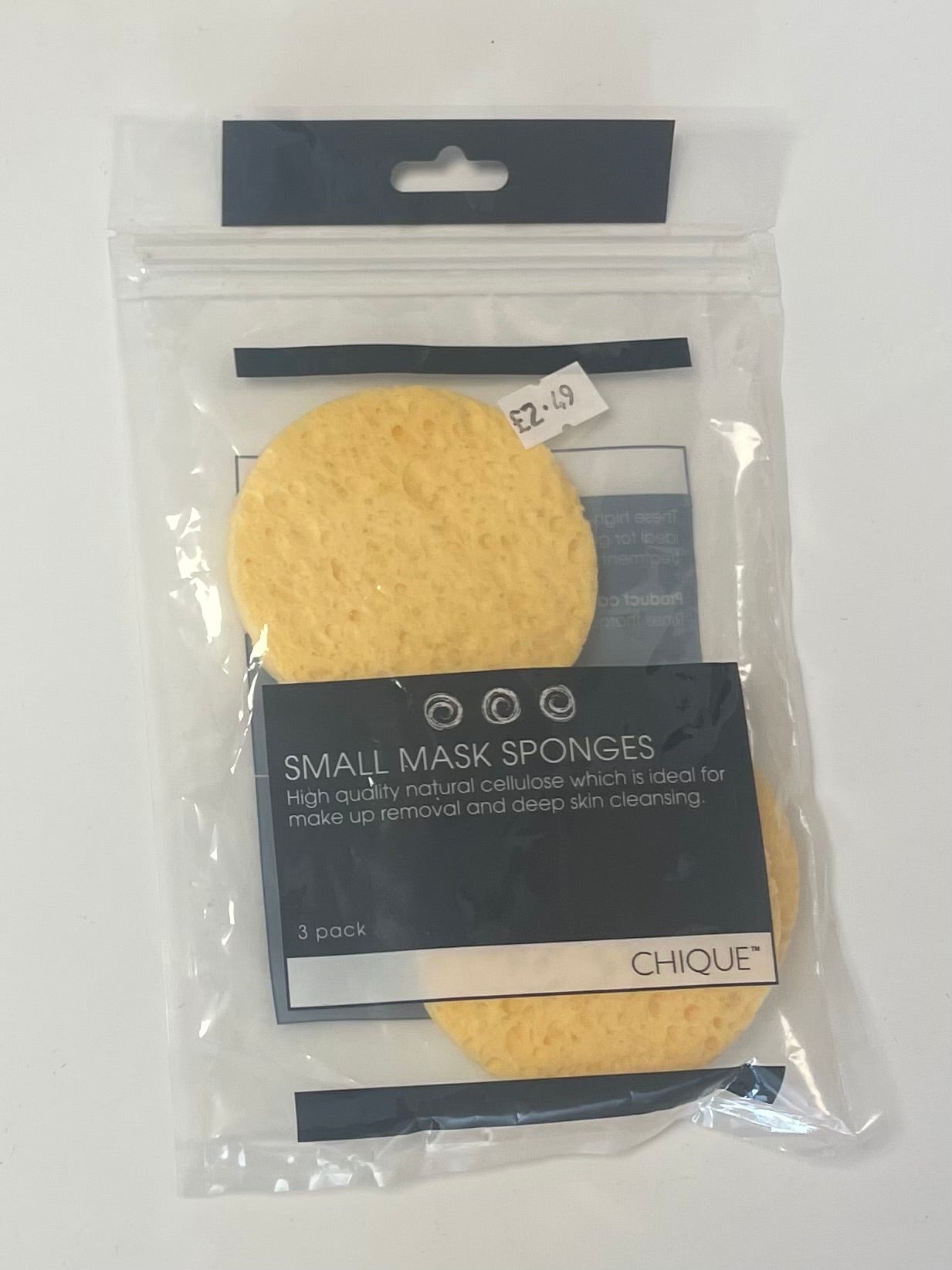 Small Natural Cellulose Sponges 3pc