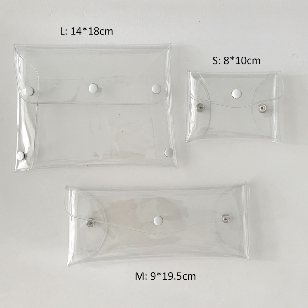 CLEAR MULTI OPENING SNAP CLIP POUCH