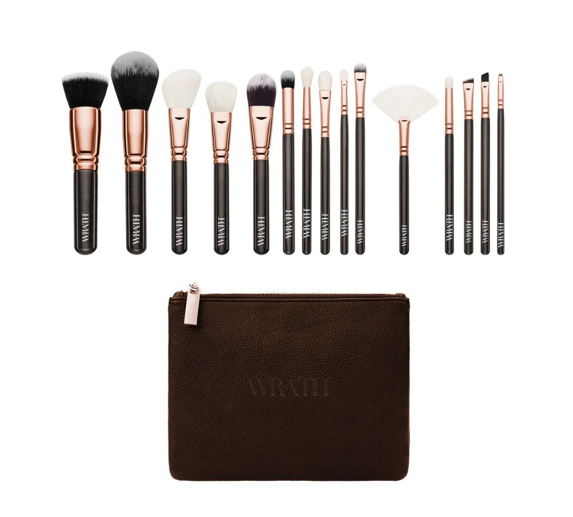 WRATH Rose Gold 16pc Brush Set